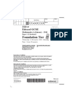 2965 - 01 5540F Paper 2 Foundation Tier November 2008