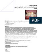 Determining Phosphoric Acid Concentration in