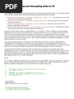 Simple en Crypt Ing and Decrypting Data in C#