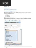 Purchase Order: Material Management (MM) Integration. Material Creation Display (MM03)