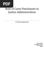 Role of Caste Panchayats in Justice Administration