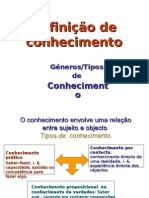 Definição de Conhecimento