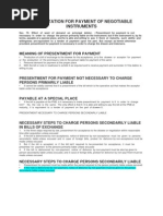 Chapter 6-Presentation For Payment of Negotiable Instruments