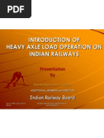 Introduction of Heavy Axle Load Operation On Indian Railways