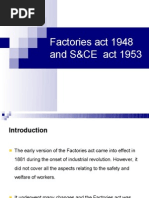 Factories Act and S&CE Act