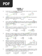 Paper - I: Physics