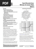 Triple Differential Driver With Sync-On-Common-Mode AD8134: Features Functional Block Diagram