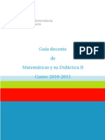 Matemáticas y Su Didáctica II