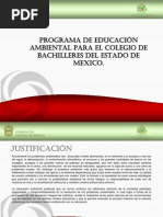 PROGRAMA DE EDUCACI+ôN AMBIENTAL PARA EL COLEGIO DE BACHILLERES DEL ESTADO DE MEXICO.