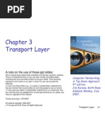 Transport Layer: A Note On The Use of These PPT Slides