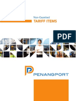 Non Gazetted Tariff Book - Penang Port