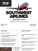 Just Plane Smart: Harvard Business School - Case Study Summary Abhishek Mehra Balaji P Saruabh Ranadive Sarang Bhutada