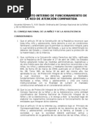 Reglamento Interno y de Funcionamiento de La Red A Atención Compartida