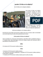 ¿Cómo Perder 15 Kilos en La Elíptica?