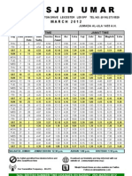 Timetable Mar