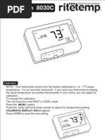 Ritetemp 8030C Thermostat Operation Guide