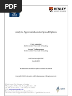 Analytic - Spread - Options (Alexander and Venkatramanan - ICMA - 2009 - Algebra - Kirk, Compound Options, Greeks)