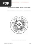 SWIFS Office of The Medical Examiner General Policy and Procedures, 128 Pages (01.03.2008)