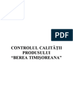 Controlul Calitatii Produsului Berea A