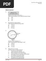 Unit 6 Time Objective Questions 1.: Modul Bestari Matematik UPSR JPNS 2010