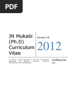 Mukabi JN (PH.D) - CV - Edited Jan2012