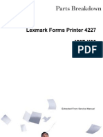 Lexmark Forms Printer 4227 4227-X00: Extracted From Service Manual