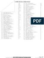 NCWA National Championships 2012