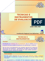 Tecnicas e Instrumentos de Evaluacion