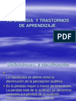 Hipoacusia y Trastornos de Aprendizaje