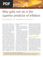 Gold Not Oil Inflation