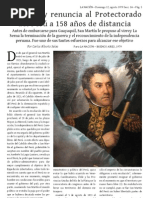 Asunción y Renuncia Al Protectorado Del Perú A 158 Años de Distancia