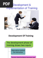 Development Implementation of Training