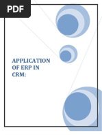 Application of Erp in CRM