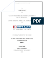 Analysis Customer Relationship HDFC Bank