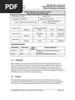 Blood Processing - Standard Operating Procedure