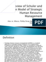 Review of Schuler and Jackson Model of Strategic