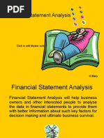 Financial Statement Analysis: Click To Edit Master Subtitle Style