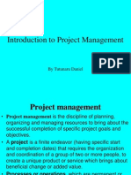 Introduction To Project Management: by Tutunaru Daniel