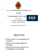 Investigación de Incendios - Bomberos de Santo Domingo