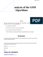 Crypt Analysis of The GSM