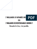 Jean Marc Governatori: "7 Milliards D Affames Insolvables Ou 7 Milliards de Responsables Sereins ?"