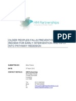 Older Peoples Falls Prevention Service Review For Early Intervention and Input Into Pathway Redesign