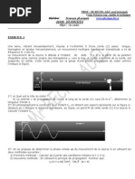 Matière: Sciences Physiques: 4 Eme Sciences Exp, Maths Et Technique Serie D'Exercices