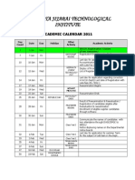 Academic Calender 2011