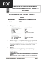 Silabo de Procesos y Riesgos Industriales