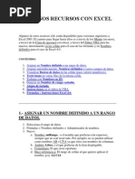 Algunos Recursos Con Excel