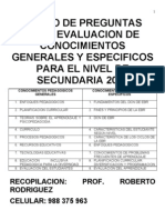 Banco de Preguntas para Evaluacion de Conocimientos Generales 2011 (Reparado)