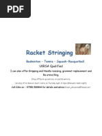 Racket Stringing Handout