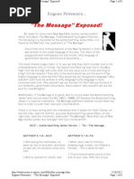 The Message Bible Exposed