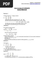 l1 Seg Math II Serie Corrigee N 1 Calcul Matriciel